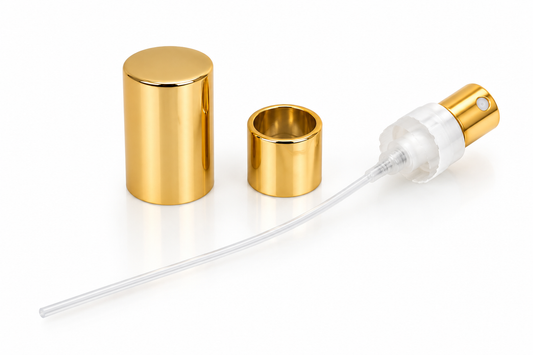 15mm Gold Crimp Perfume Atomiser Set